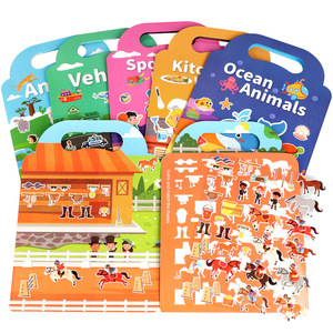 <span class=keywords><strong>Livre</strong></span> sensoriel transfrontalier avec autocollants en gelée ZD011, puzzle éducatif précoce à bulles, jeu de dessin animé pour enfants de 36 mois, jouet en papier - Product Image 5