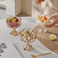 Tasse en verre jetable créative pour crème glacée aux fruits aigres Milkshake pour le service de desserts ménagers