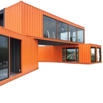 Grosir rumah kontainer dapat diperluas 40ft mewah dilengkapi rumah kecil prefab rumah kit wadah dibuat dengan cepat rumah kontainer