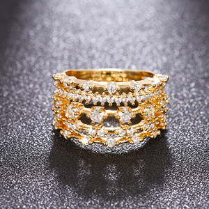 Anello da donna dal design minimalista a più strati, elegante, alla moda, lussuoso, moderno, gioiello di tendenza. - Product Image 5