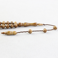 Nouveau design 7*7mm, chapelet Tesbih en bois Kuka 99 perles, forme tour diamant, collier de prière islamique