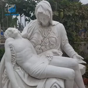 Statua di scultura religiosa in pietra di marmo di vendita calda