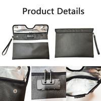Nouvelle conception de sacs Faraday portables, sacs de sécurité imperméables et ignifuges pour batteries au lithium, antivol, pour documents et argent, avec serrure
