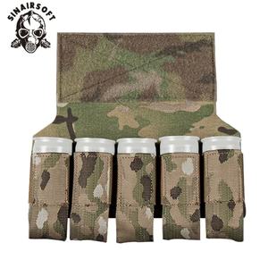 SINAIRSOFT Pochette tactique M203 auto-agrippante pour 5 chargeurs de 40 mm, compatible avec les harnais de poitrine, porte-plaques, gilets et accessoires abdominaux - Product Image 2
