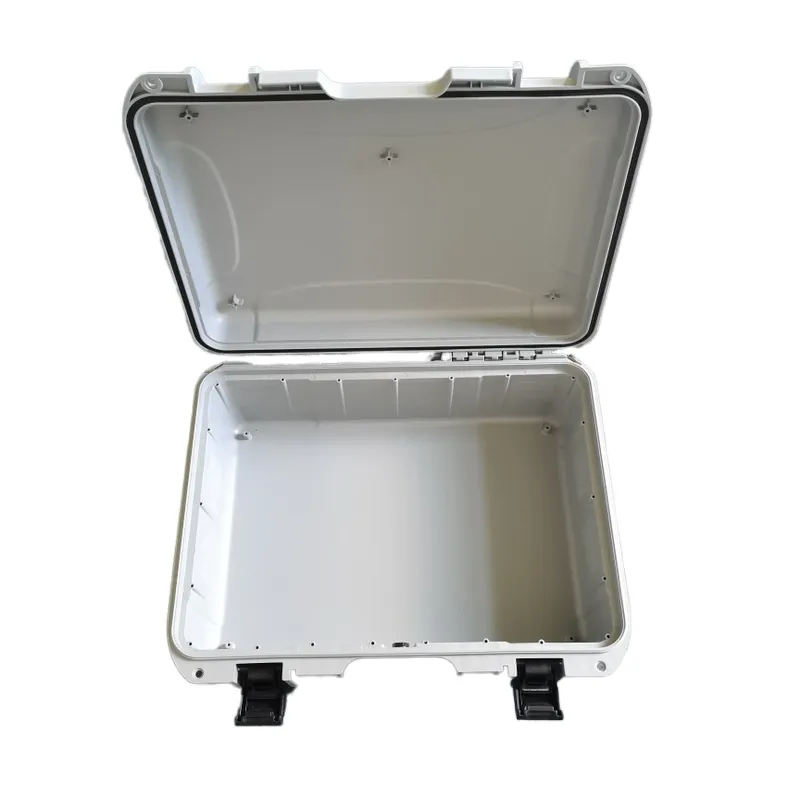 grey color IP67 Waterproof Dustproof Shockproof Strong Hard Plastic Case Waterproof Equipment Tool Case with Foam and Handle