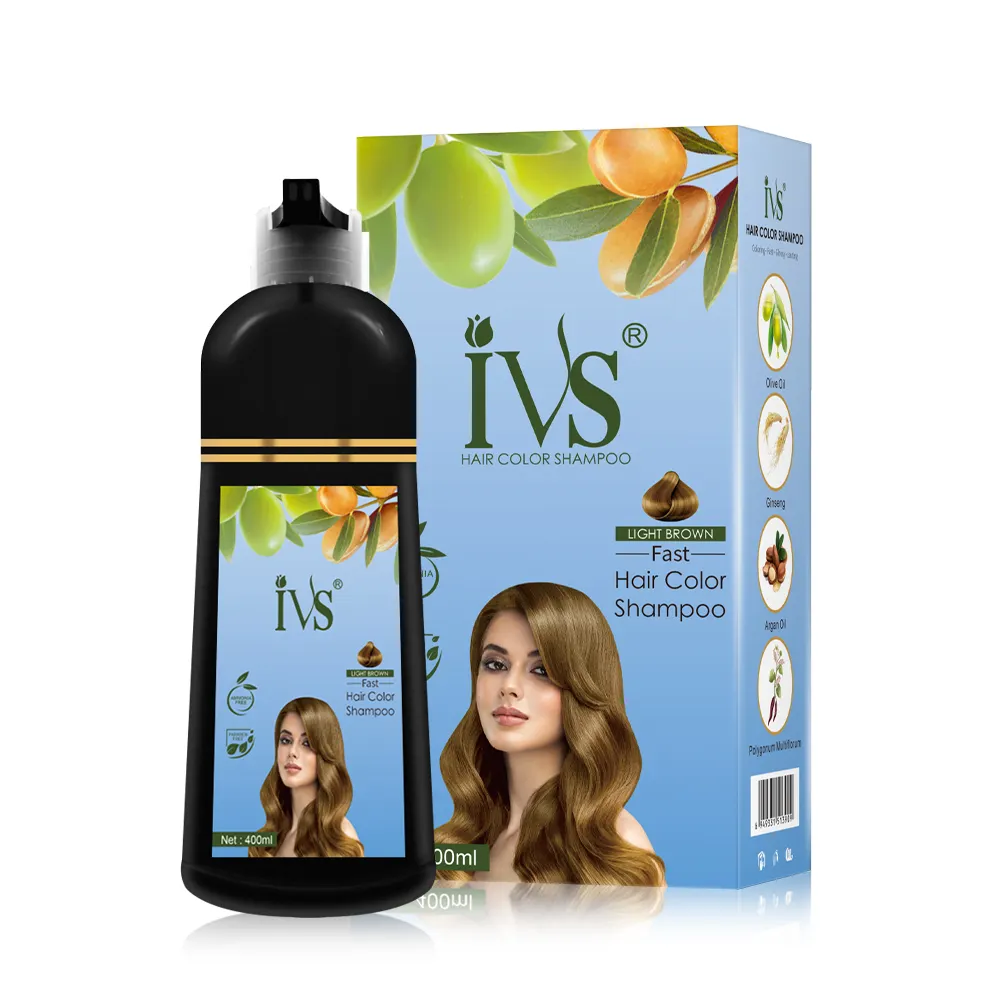 IVS hair cream color professional dye shampoo herbal hair dye shampoo brown herbal dye shampoo