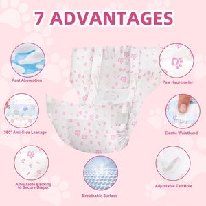 Coussinets absorbants économiques pour animaux de compagnie, taille XS, pour animaux femelles, pour l'incontinence - Product Image 2