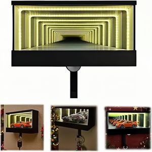 <span class=keywords><strong>Porte</strong></span>-clés <span class=keywords><strong>Mural</strong></span> Effet <span class=keywords><strong>Miroir</strong></span> Infini pour Voiture avec Lumière LED – Organisateur de Clés de Voiture pour <span class=keywords><strong>Porte</strong></span>, Appartement, Maison, Bureau, Entrée - Product Image 1