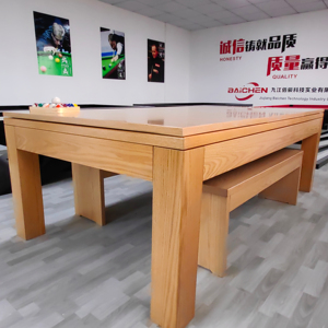 Table de <span class=keywords><strong>billard</strong></span> convertible en bois massif d'art moderne <span class=keywords><strong>7ft</strong></span> 8ft 9ft Snooker intérieur à usage domestique avec accessoires de queue - Product Image 2