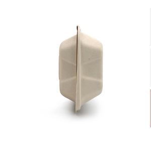 Respetuoso con el medio ambiente personalizado blanco 6 pulgadas Biodegradable caña de azúcar bagazo hamburguesa caja de concha Donut pastelería pastel embalaje contenedor de alimentos - Product Image 5