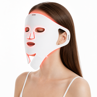 Masques faciaux LED EYCO, masque facial à lumière rouge adapté aux voyages, masque facial en silicone à lumière rouge après le yoga
