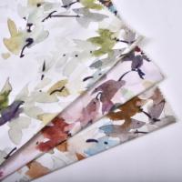 Tissu en coton premium à motif de feuilles d'acrylique, motif abstrait de feuille d'érable peint à la main pour robes élégantes