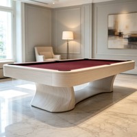 Table de billard de style luxueux en bois dur naturel, disponible en différentes tailles, avec coussin en caoutchouc pour la maison ou le club