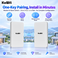 Kit de pont sans fil CCTV pour ascenseur KuWFi, 2,4 GHz, 300 Mbps, transmission sur 500 mètres, PoE, pont sans fil PTP pour la surveillance des ascenseurs