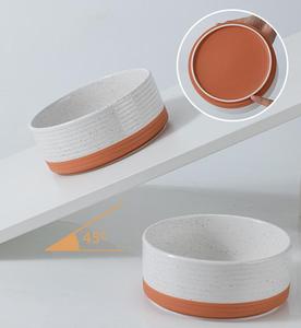 Tazón de Cerámica Recto de Doble Capa en 4 Tamaños, con Base de Silicona Antideslizante, Resistente, para Comida <span class=keywords><strong>y</strong></span> Agua, para Gatos, Cachorros <span class=keywords><strong>y</strong></span> Perros Medianos - Product Image 1