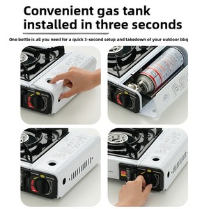 Réchaud portable à cartouche pour extérieur, Réchaud à gaz pour fondue en plein air, Réchaud <span class=keywords><strong>Kass</strong></span>, Brûleur à gaz, Réchaud à gaz, Bouteille de gaz butane - Product Image 3