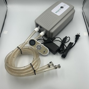 REM AIR - <span class=keywords><strong>Pompe</strong></span> à air sans fil à double tuyau pour lit pneumatique - AMAS-2618 avec télécommande [TESTÉE] - Product Image 1
