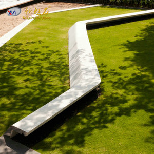 Nuevos Materiales de Construcción de Piedra, Banco de Hormigón GRC para Exteriores, Asientos para Parques y Jardines, Gris 19040010902 Xms001 - Product Image 3