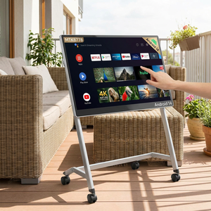 Android 14 Portable White Smart <b>TV</b> 21.5" & 24 Inch 4K Touch Screen MTK8778 6GB 128GB 15000mAh <b>LED</b> <b>Backlight</b> Large Interactive - Product Image 1