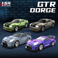 Voiture RC de course 2,4 GHz haute vitesse 15 km/h, 4x4, simulation, échelle 1/64, mini voiture télécommandée de drift avec lumière