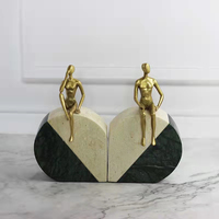 Accessoires de table en cuivre pour la maison Articles d'ameublement personnalisés Serre-livres en marbre pour la décoration de table de bureau à domicile