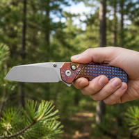 Couteau de poche personnalisé en acier M390, couteau pliant avec manche en alliage de titane, haute dureté, tranchant, pour le camping, la randonnée et la chasse T0081