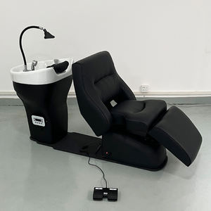 كرسي غسيل شعر فاخر قابل للإمالة مع مضخة هيدروليكية وحوض سيراميك لصالونات الحلاقة - Product Image 4