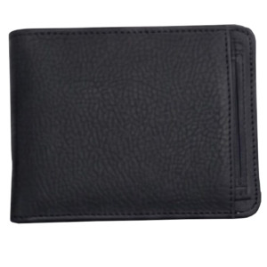 Portefeuille fin pour homme en cuir véritable fait main, écologique, tendance, de haute qualité, personnalisable, porte-cartes, fenêtre pour carte d'identité - Product Image 1