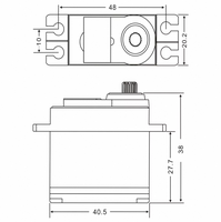 Moteurs numériques sans noyau JX PDI-6121MG 61g 6V en plastique avec engrenages métalliques, couple de coupure 21.06kg.cm, roulement 2BB, pièces pour avions et bateaux RC