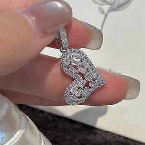 จี้รูปหัวใจเงินแท้ S925 ดีไซน์หรูหราสไตล์ฝรั่งเศสยุคกลาง แนววินเทจสุดเก๋ ดูหวานละมุน - Product Image 1