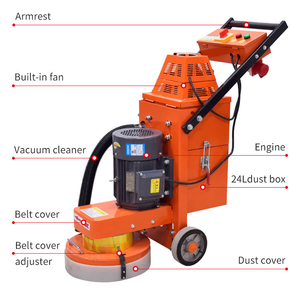 Machine à poncer le béton sans poussière GT-300, moteur 4KW, vitesse variable, haute efficacité, polissage de précision du béton - Product Image 4