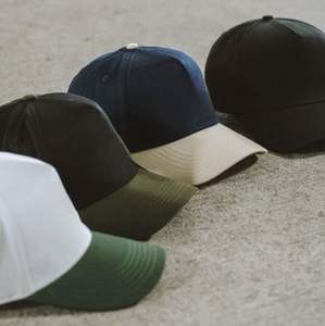 Gorra de Béisbol Personalizada de Cinco Paneles y Dos Tonos para Hombre, con Visera Curva Media Alta, Estilo A-Frame, Gorras Snapback - Product Image 5