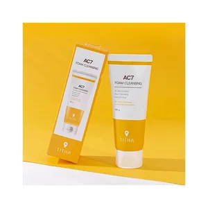Tisha AC7 espuma de limpeza 100g ácido salicílico equilíbrio PH tratamento acne controle óleo branqueador limpador cuidados com a pele