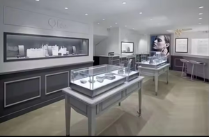 <span class=keywords><strong>Comptoir</strong></span> de présentation de bijoux moderne en aluminium avec vitrine en verre pour petite boutique de détail - Product Image 6