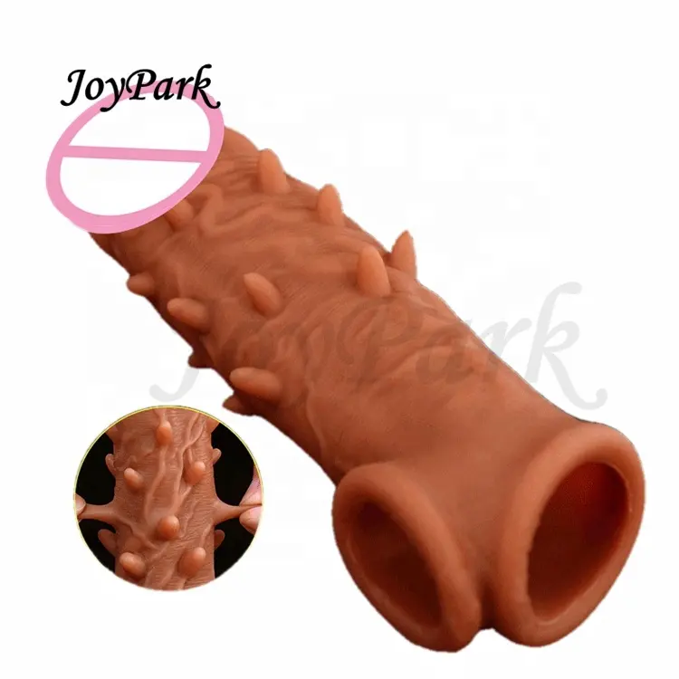 Popular Adult Sex Toys Silicone Reusable Big Dildo Sexy Penis Sleeve Extender Enlargement Condoms for Men