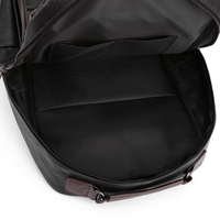 Mochila clásica de cuero personalizada para hombre, morral escolar de lujo, impermeable, a la moda