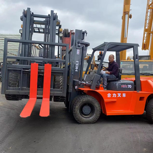 Montacargas Diésel HELI FD70 Usado de 7 Toneladas con Rotador de Tambor, 4WD, Mástil de 3 Etapas, Uso Industrial Pesado, Neumáticos Sólidos/Neumáticos, Desplazamiento Lateral - Product Image 1