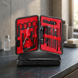 ASAP Professional Stainless Steel <b>Manicure</b> Pedicure <b>Kit</b> 10-in-1 Nail Clipper Luxurious Nail Care Set for Salon Home Use Pakistan - Product Image 4