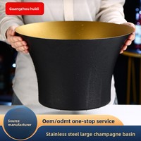 Seau à glace de luxe en acier inoxydable de grande taille pour bar et KTV