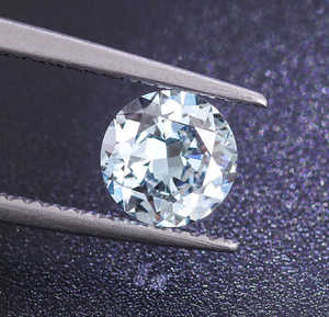 1 ct bleu clair taille rose rond diamant cultivé en laboratoire pierre en vrac pour bague collier réglage approvisionnement en gros - Product Image 3