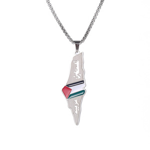 Colgante de <span class=keywords><strong>Mapa</strong></span> con Bandera de Palestina e <span class=keywords><strong>Israel</strong></span> en Acero Inoxidable, Estilo Deportivo de Bambú, No se Destiñe, para <span class=keywords><strong>Europa</strong></span> y Estados Unidos - Product Image 5