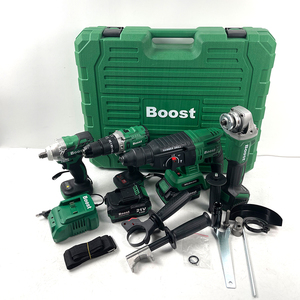 21V Brushless 4-en-1 Puissance Combo Démolition Marteau Clé Dynamométrique Tarière à Glace Meuleuse d'Angle 2 Batteries - Product Image 6