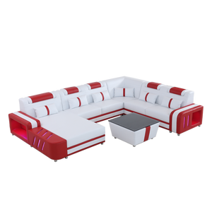 Canapé Sectionnel Meuble de salon <span class=keywords><strong>LED</strong></span> meubles canapé en forme de U - Product Image 1