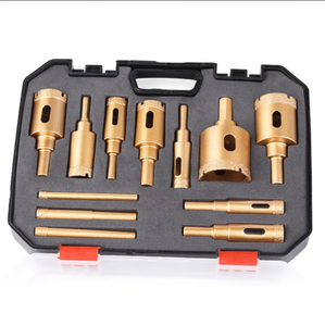 12Pcs 6-35mm Diamond-coated Drill Bit Set Hole Saw <strong>Kit</strong> for Glass, Marble, Granite, <strong>Tile</strong> and Ceramic. - Product Image 1