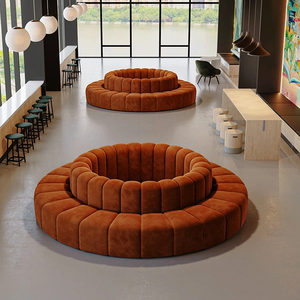 <span class=keywords><strong>Banco</strong></span> de sofá de recepción redondo moderno para sala de espera de vestíbulo de oficina y salón de centro comercial - Product Image 1