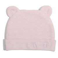 Gorro de Bebé Ecológico Antibacterial de Algodón Suave y Poliéster para Recién Nacidos, Gorro de Punto Encantador con Talla y Logotipo Personalizables
