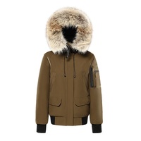 Veste parka d'hiver imperméable pour femme Bechance, coupe-vent, à capuche avec garniture en fourrure, pour les températures froides