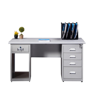 Nhà Máy Trực Tiếp Thép Hiện Đại Bảng Văn Phòng 6-Ngăn Kéo Kim Loại Bàn Máy Tính Đồ Nội Thất Trường Học Bàn Viết - Product Image 4