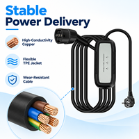 Chargeur EV portable de type 2 CE TUV CB RoHS 16A 230V 3,5kW IEC 62196-2 IEC 61851 LED IP67 Câble de 5 m Fournisseur OEM ODM Vente en gros