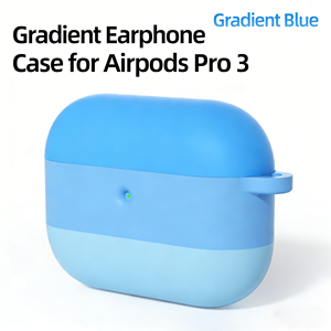 Étui en silicone souple de haute qualité avec dégradé de couleurs tendance, moulé sur mesure pour <span class=keywords><strong>AirPods</strong></span> Pro <span class=keywords><strong>3</strong></span> (2025). 360 °   Protection complète - Product Image 4